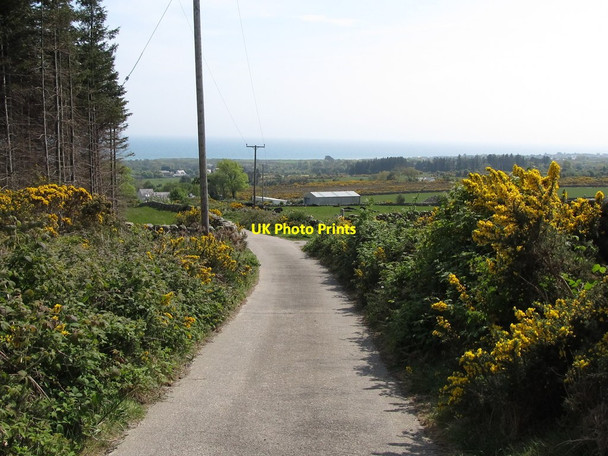 Photo 6"x4" Road descending down to the A2 at Glasdrumman Annalong c2011
