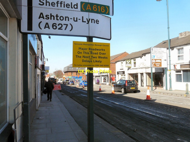 Photo 6"x4" Major Roadworks on Market Street Hyde\/SJ9494 c2014