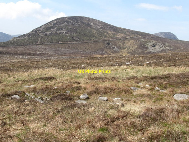 Photo 6"x4" Rocky Mountain viewed across the upper reaches of Spences River Annalong c2011
