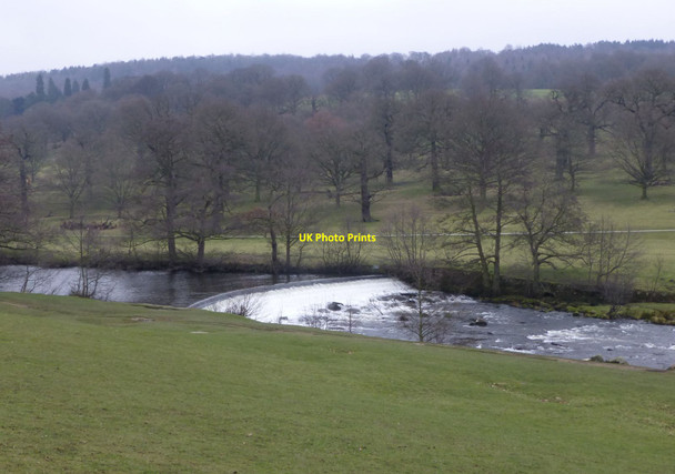 Photo 6"x4" Weir on River Derwent Calton Lees c2014