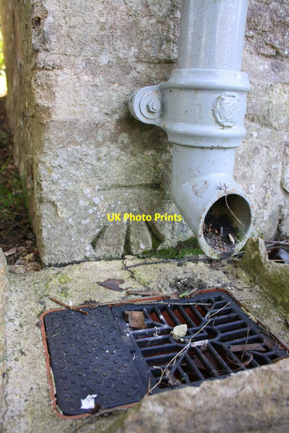 Photo 6"x4" Benchmark on NE angle of Holy Rood Church Woodeaton c2014