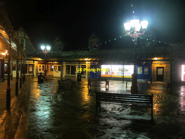 Photo 6"x4" Shopping area at night, Ambleside Ambleside c2013