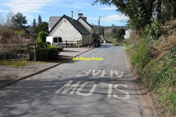 Photo 6"x4" Road passing through Llanvapley Llanvapley c2014