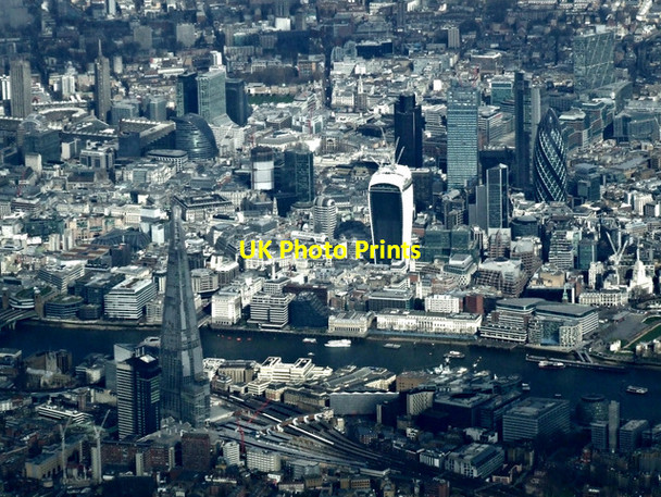 Photo 6"x4" The City of London from the air London c2014