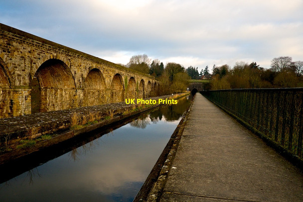 Photo 6"x4" Early Morning at Chirk Aqueduct and Railway Viaduct Chirk\/Y Waun c2014
