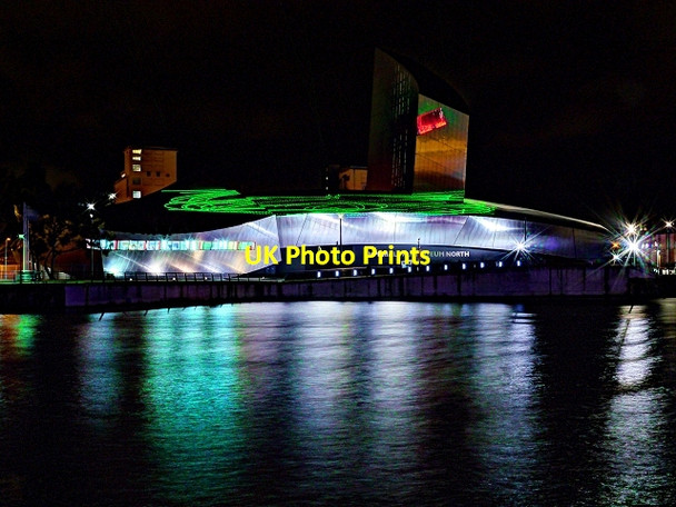 Photo 6"x4" Laser Patterns on the Imperial War Museum North Salford\/SJ8098 c2014
