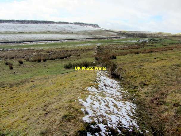 Photo 6"x4" Old boundary north of Sewingshields Crags Halleypike Lough c2014