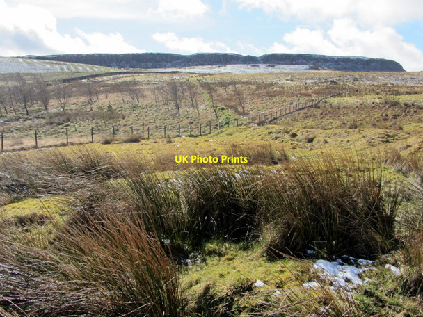 Photo 6"x4" Old boundary dyke north of Sewingshields Crags Halleypike Lough c2014