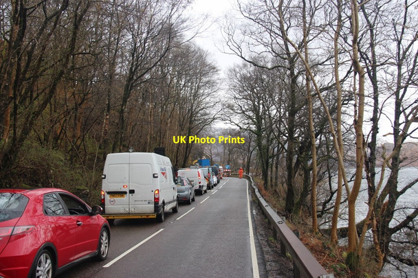 Photo 6"x4" The inevitable road-works on the A82 Ardlui c2014