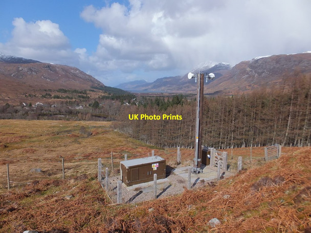Photo 6"x4" Communications mast above Kinlochewe Incheril c2014