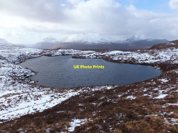 Photo 6"x4" Lochan to south of Bidein Clann Raonaild Fiarlaid c2014