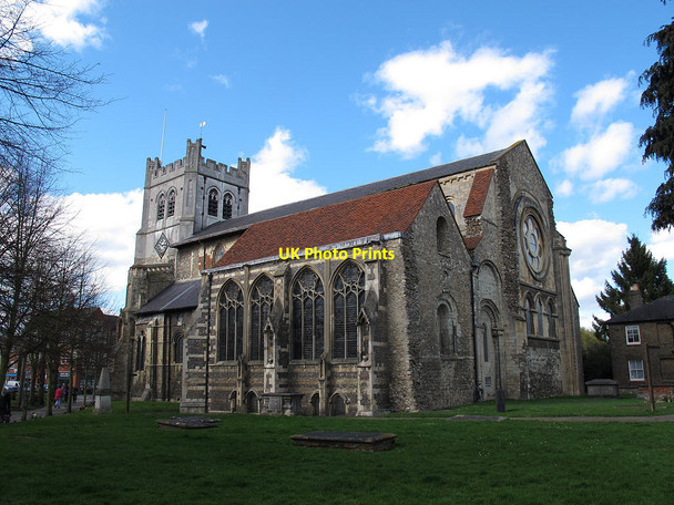 Photo 6"x4" Waltham Abbey church from the south-east Waltham Abbey c2014