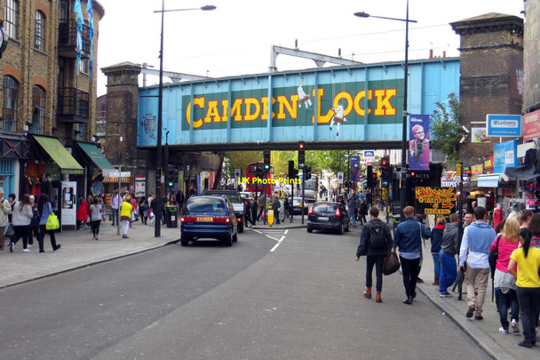 Photo 6"x4" Railway bridge over Camden High Street Camden Town c2013