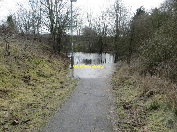 Photo 6"x4" Floods on the footpath Chilton\/SU4885 c2014