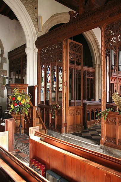 Photo 6"x4" South Tawton: interior, St Andrew\u00e2\u0080\u0099s church South Tawton c2008
