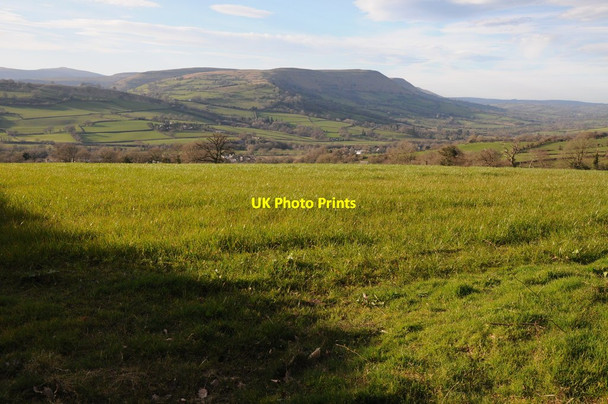 Photo 6"x4" View to the Black Mountains Llanteems c2014