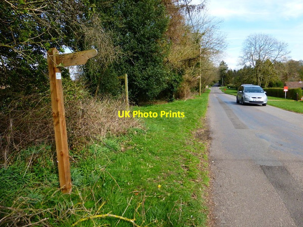 Photo 6"x4" Looking east on Five Ash Road Four Marks c2014