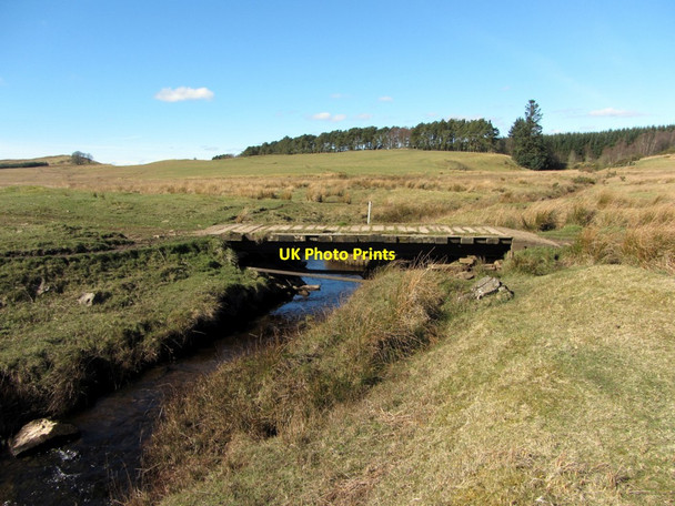 Photo 6"x4" Footbridge over Crook Burn south-west of Davy's Lee Halleypike Lough c2014