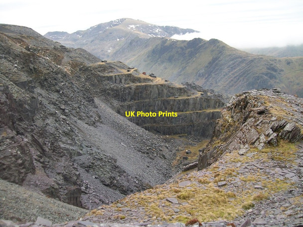 Photo 6"x4" Rockfalls in the Garret District Dinorwic c2011