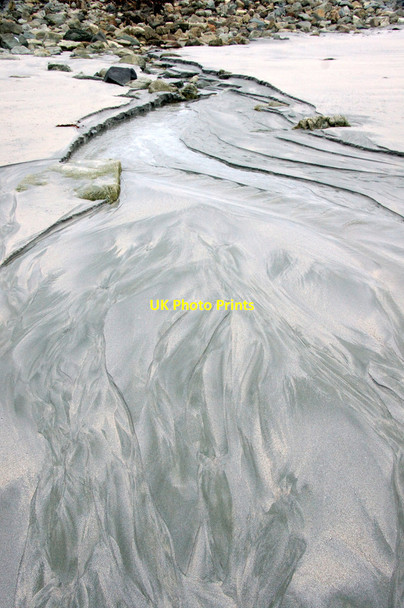 Photo 6"x4" Burn draining over Easting beach Mailand c2014