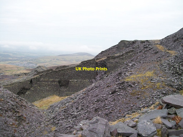 Photo 6"x4" The upper section of the A8 incline from the more recent lorry road Dinorwic c2011