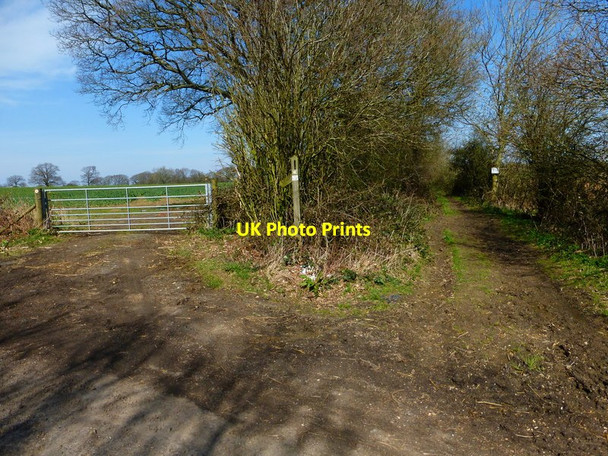 Photo 6"x4" Junction of footpath, byway and two lanes Heath Green\/SU6337 c2014