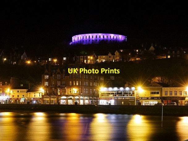 Photo 6"x4" Oban at Night Oban\/NM8630 c2014