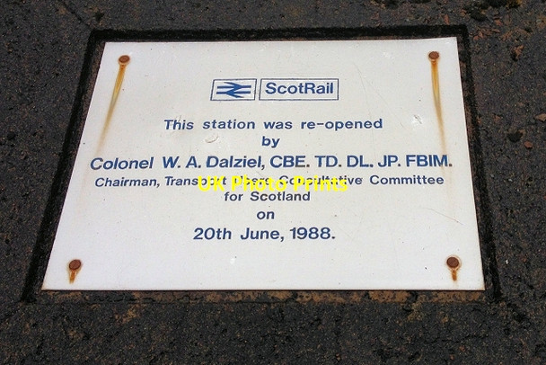 Photo 6"x4" Information Plaque, Falls of Cruachan Halt Ardanaiseig c2014