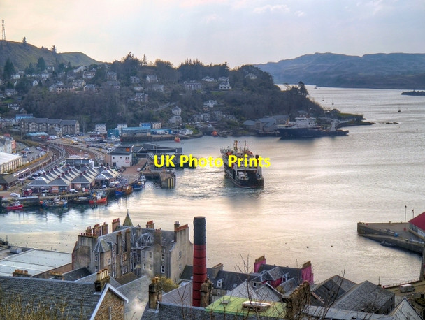 Photo 6"x4" View of Oban Harbour from McCaig's Tower Oban\/NM8630 c2014