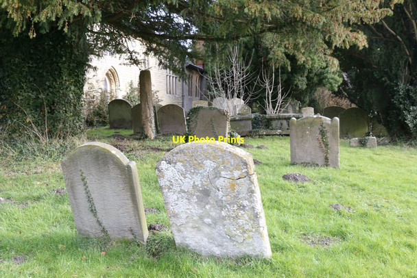 Photo 6"x4" Graves under the Yew Tree Ardington c2014