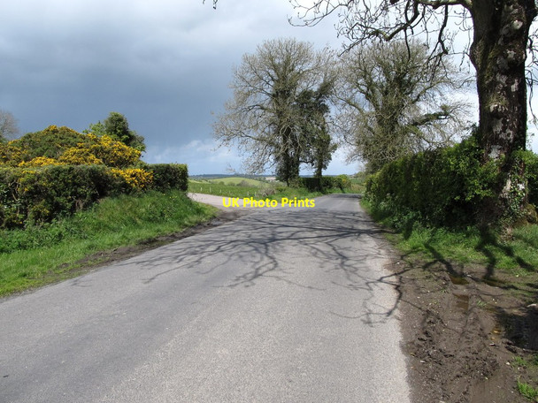 Photo 6"x4" Junction with a farm lane on the Drumnahunshin Road Kingsmills c2012