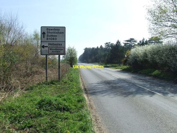 Photo 6"x4" Road Sign Bromeswell c2014