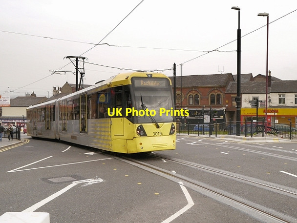 Photo 6"x4" Tram on Drake Street Rochdale c2014