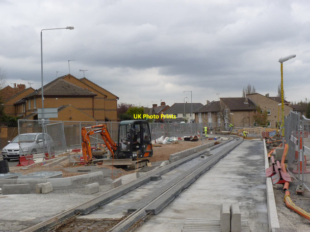 Photo 6"x4" Middle Street tram stop Beeston\/SK5236 c2014