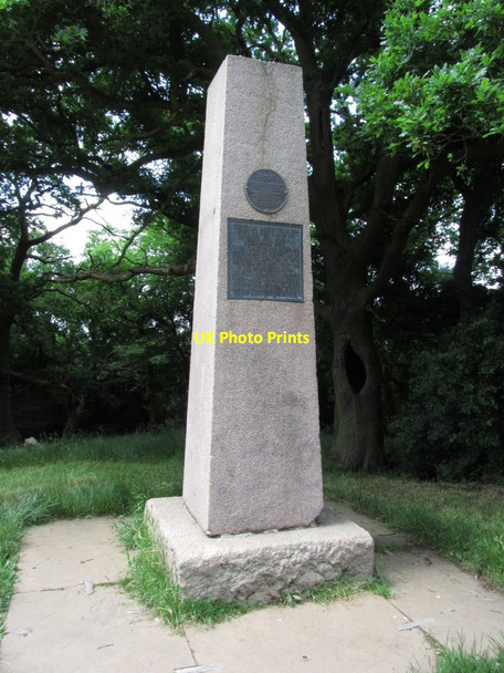Photo 6"x4" Obelisk at Pole Hill, Chingford marking the Greenwich Meridian Chingford c2013