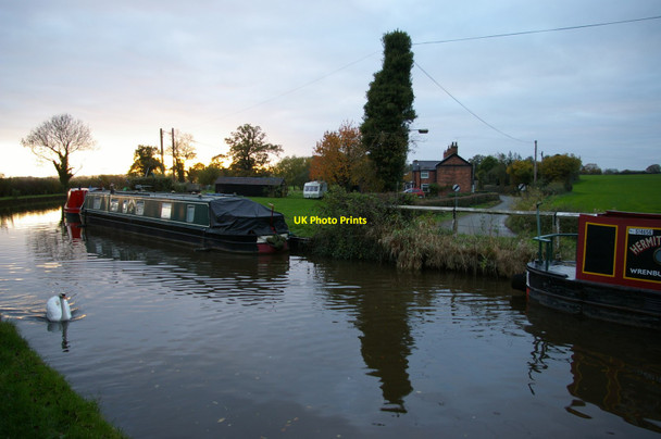 Photo 6"x4" Frith Lane and the Llangollen Canal, west of Wrenbury Pinsley Green c2013