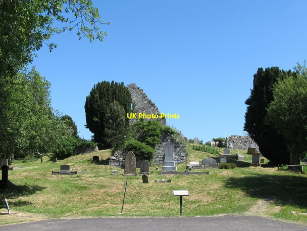 Photo 6"x4" The Loughinisland Medieval Churches site from the end of the causeway Loughinisland c2013