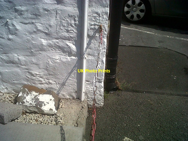 Photo 6"x4" Ordnance Survey Benchmark - Aberaeron, Feathers Hotel Aberaeron c2013