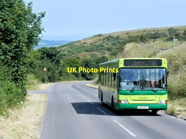 Photo 6"x4" Bus on Blackgang Road Blackgang c2013