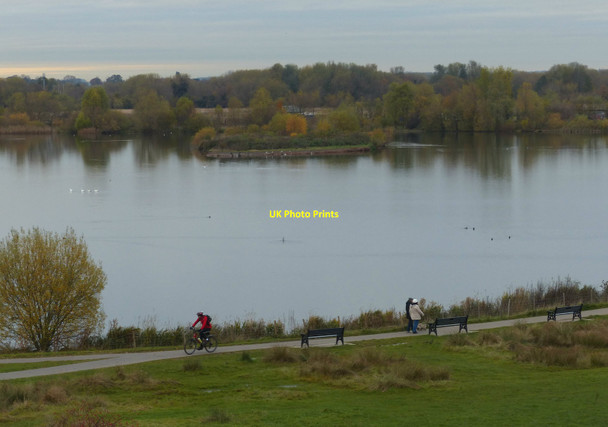 Photo 6"x4" Lake at Watermead Country Park Rushey Mead c2013