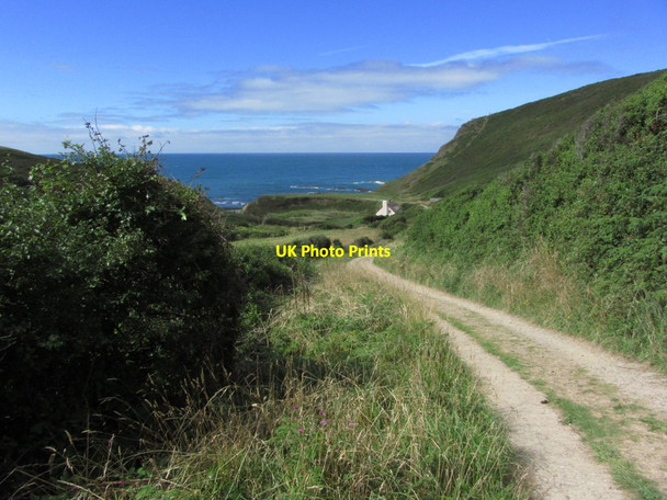 Photo 6"x4" Track leading down to Blackpool Mill near Hartland Blegbury c2013