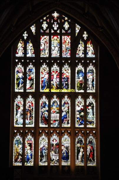 Photo 6"x4" West window, Tewkesbury Abbey Tewkesbury c2013