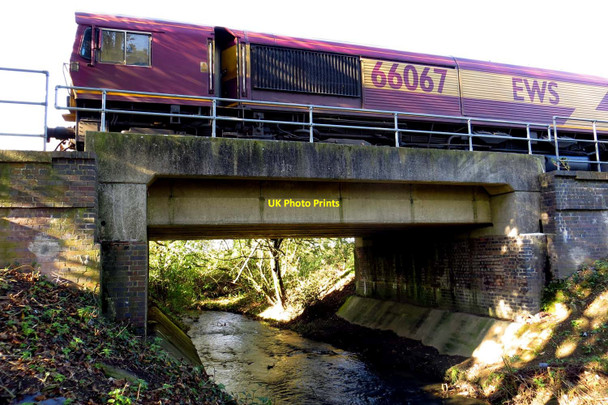 Photo 6"x4" Locomotive over the River Bure Bicester c2013