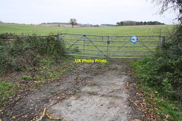 Photo 6"x4" Gated field entrance from A329 Newington\/SU6096 c2013