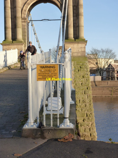 Photo 6"x4" Rivet bench mark on Wilford Suspension bridge West Bridgford c2013