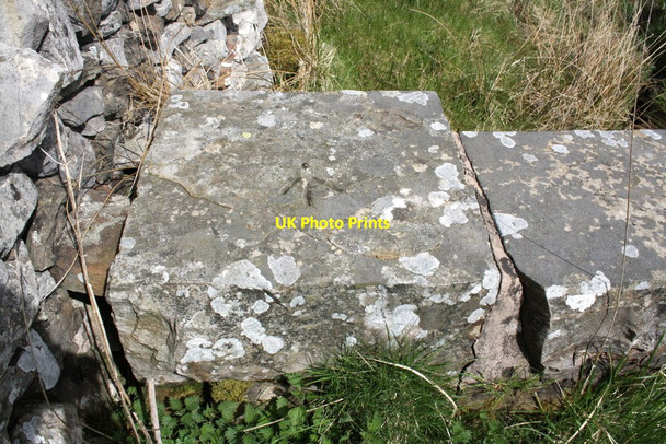 Photo 6"x4" Benchmark on small bridge in Beck Side Pasture Grisdale c2013