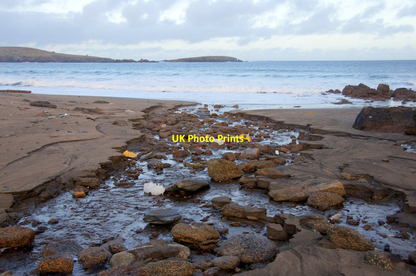 Photo 6"x4" Burn on the Sand of Inner Skaw Kirkaton c2013