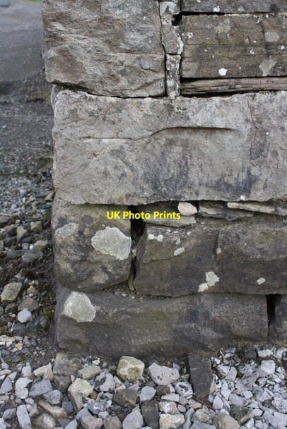 Photo 6"x4" Benchmark on outbuilding across A684 from Moorcock Inn Garsdale Head c2013