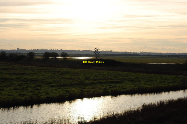 Photo 6"x4" Wind pump on Old Hall Marshes Great Wigborough c2013