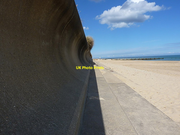 Photo 6"x4" The sea wall north of Winterton Winterton-on-Sea c2013